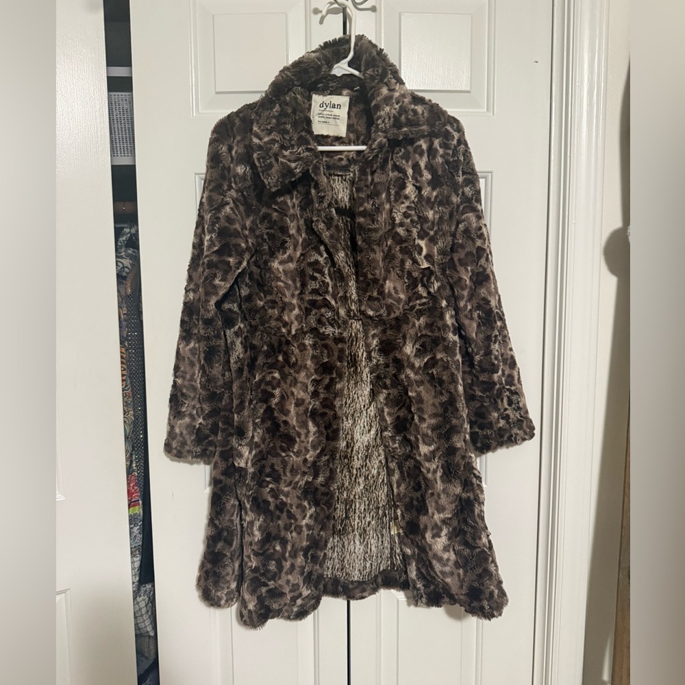 Dylan Chocolate Faux Fur Coat
